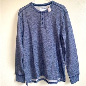 ✨BRAND NEW✨ Mens Long Sleeve Henley Sweatshirt size L